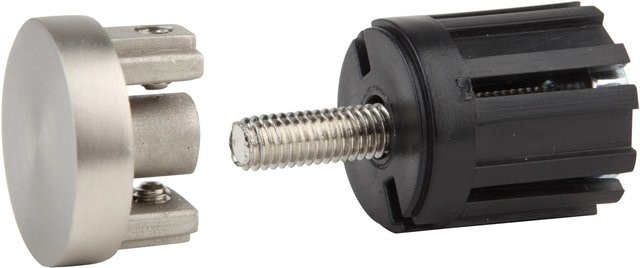Mydeco Gardinenstangen-Endstück Match in Edelstahl-Optik, Silber, Durchmesser: 1,6 cm - Bild 1