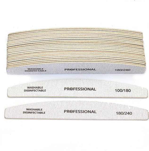 JEARLYU Nagelfeilen 10er-Set, Holz-Nagelfeilen, Körnung 100/180/240, Grau - Bild 1