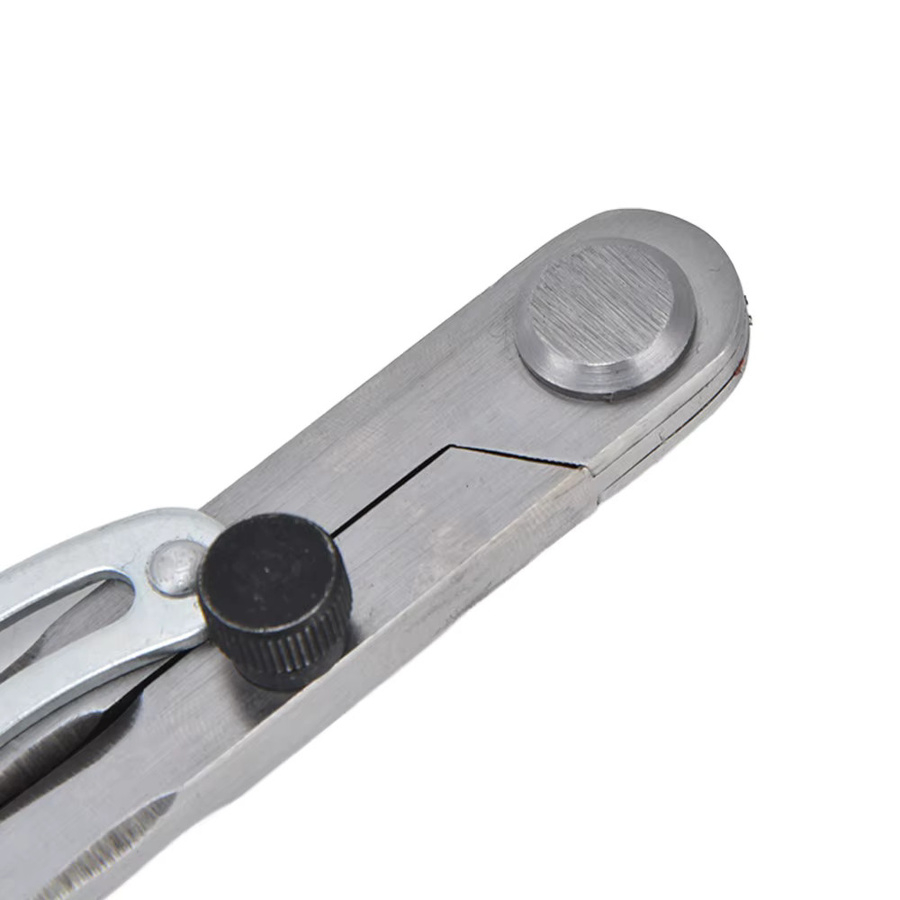Verriegelbarer Flügel-Zirkel aus Metall in Silber mit Stifthalter, Länge: 30 cm - Bild 2