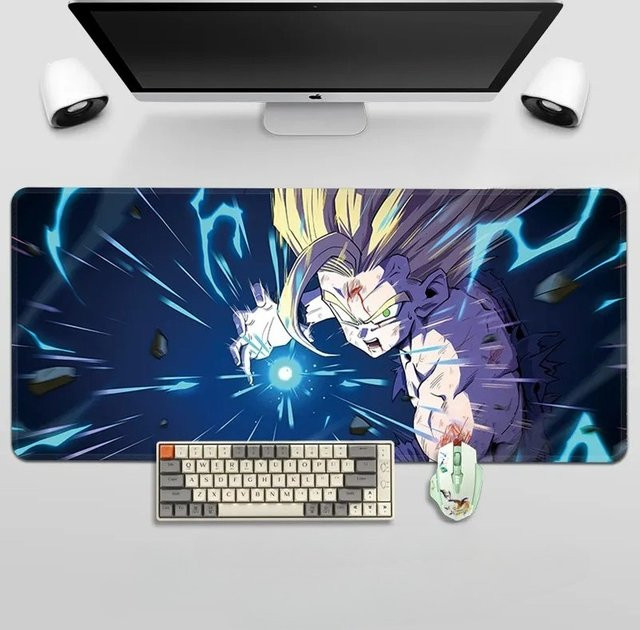 Bandai Leder-Mauspad mit Super Saiyan Animation Dragon Ball Son Goku Druckmuster in Multicolour - Bild 1
