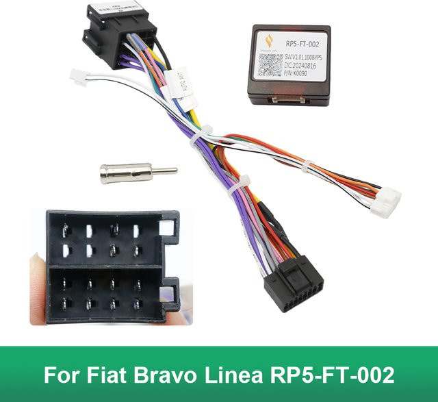 Android Canbus Box RP5-FT-002 für Fiat Bravo Linea in Schwarz für Auto-Radio DVD 2 DIN Kabelbaum - Bild 1