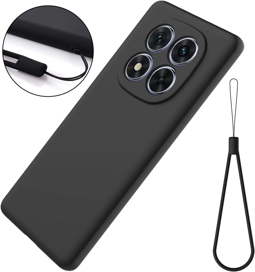 Stoßfeste Silikon Schutzhülle mit Lanyard für Xiaomi Redmi Note 15 Pro Plus 4G 5G in Schwarz und Grün - Bild 6