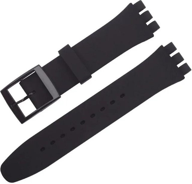 RX-Panjia Uhrenarmband Silikon, Schwarz, Unisex, 16mm - Bild 1