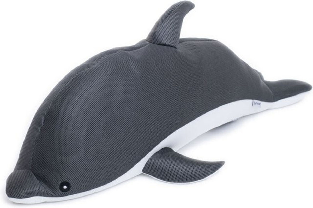 Westmann Pool Buddy Sitzsack Delfin in Grau Weiß aus Polyester B/H/T: 102 x 36 x 40 cm - Bild 6
