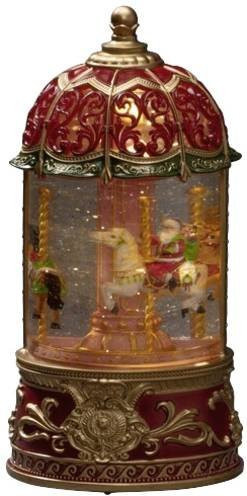 Konstsmide LED Wasserlaterne Karussell in Rot mit warmweißem Licht für Weihnachten, Breite: 11,2 cm - Bild 1