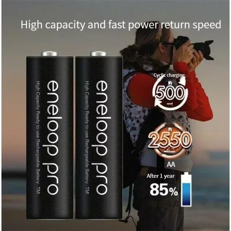 Panasonic Eneloop Original Akku AA 2550 mAh und AAA 950 mAh 1,2 V Ni-MH in Schwarz - Bild 2