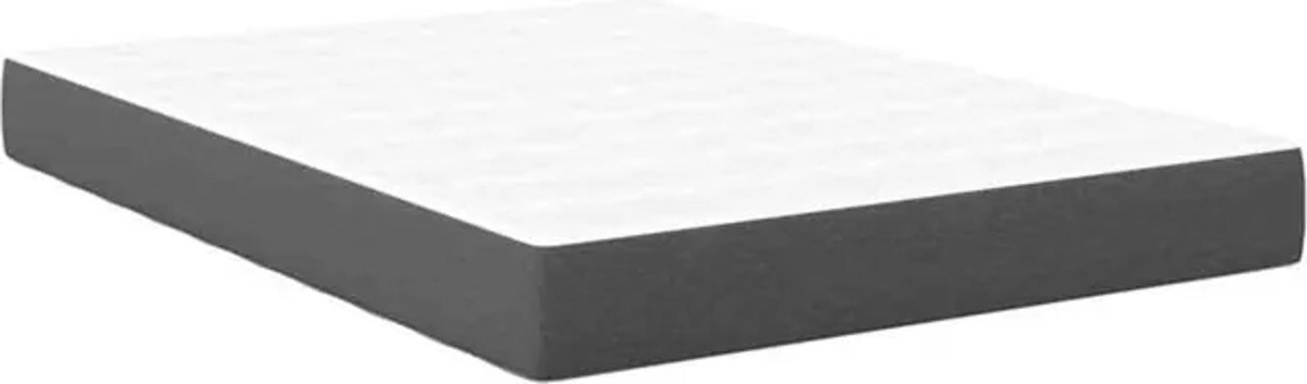 vidaXL Taschenfederkern Matratze in Grau mit modernem Stoffbezug B/T: 140 x 190 cm - Bild 1