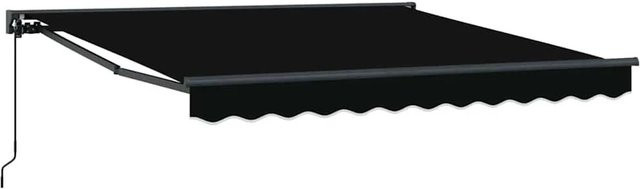vidaXL Einziehbare Markise Schwarz aus Polyester und Metall, B/T/H: 300 x 250 x 165 cm - Bild 1
