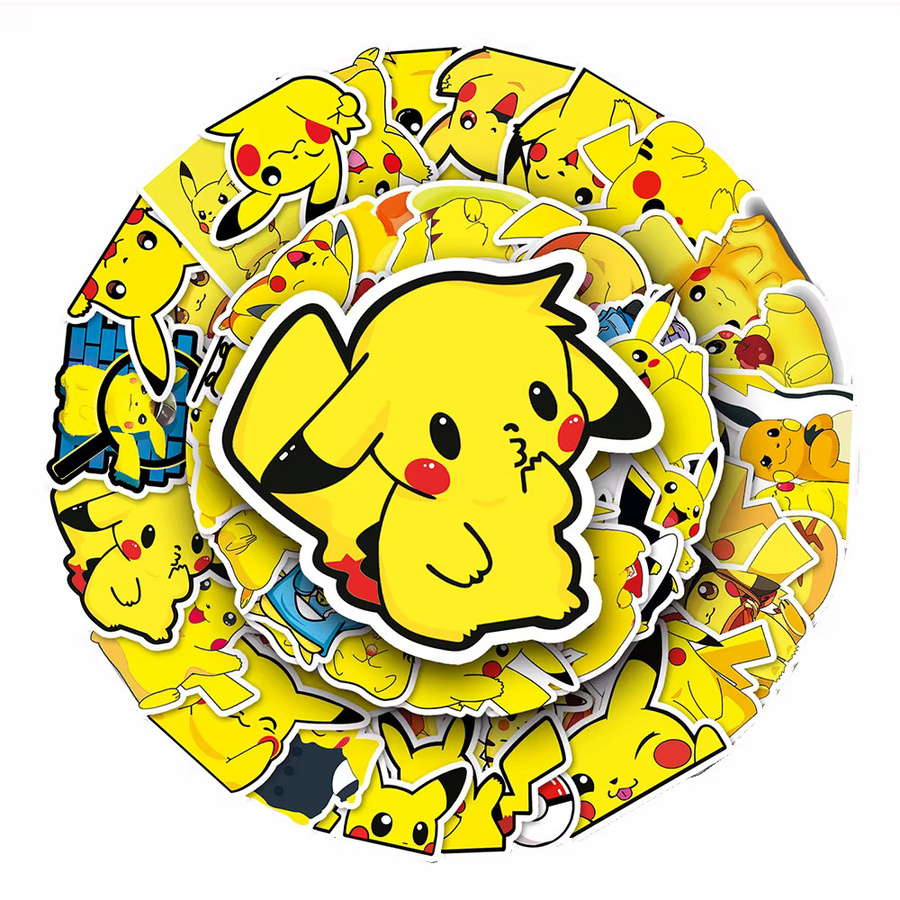 TAKARA TOMY Pokemon Pikachu Cartoon-Aufkleber, 10-teiliges Set - Bild 2