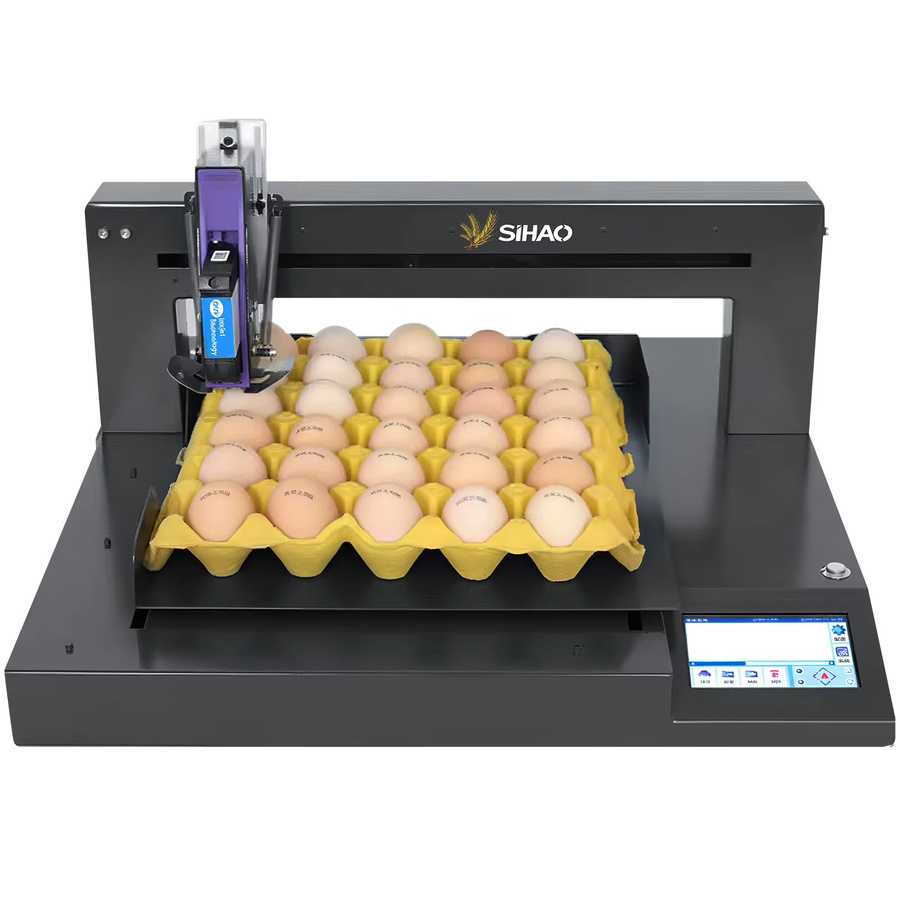 SIHAO Automatischer Eierdrucker als kontinuierlicher Tintenstrahldrucker für Etiketten, Verfallsdatum, Stempel, Logo und Barcode - Bild 2