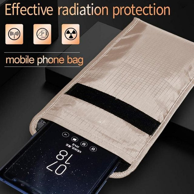 Signalblockierende Faraday-Tasche in Beige für Handy und Schlüssel zum Schutz vor EMF, GPS und Diebstahl sowie zur Sicherung von Sicherheitskartenschutz und Standortdaten - Bild 1