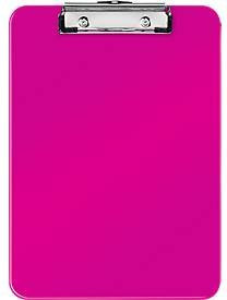 Leitz Klemmbrett WOW DIN A4 in Pink mit Aufhängeöse aus Kunststoff und Metall - Bild 1