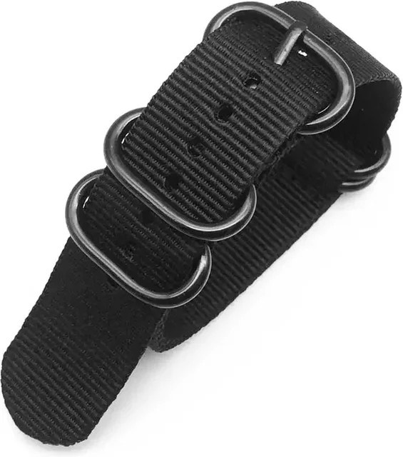 NiuHuan Uhrenarmband Nylon, Schwarz, Unisex - Bild 1