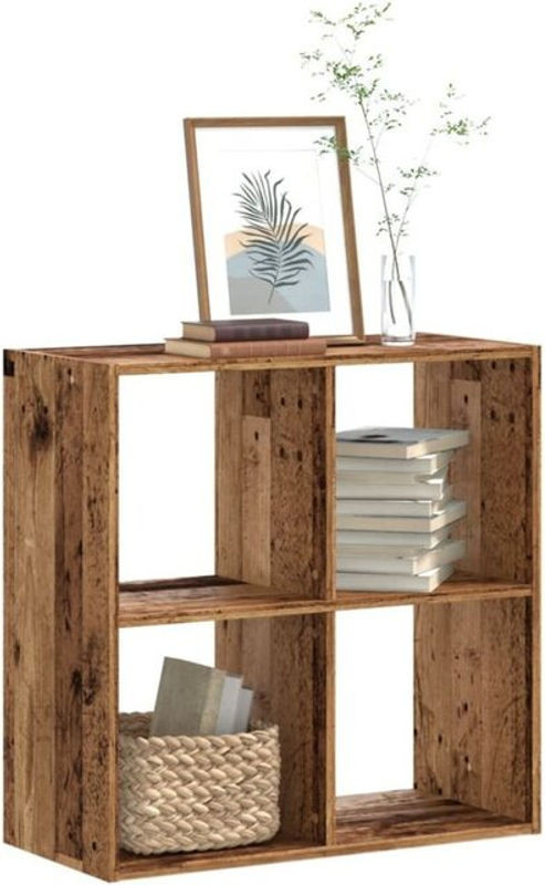 Vidaxl Bücherregal in Landhaus-Optik aus Holzwerkstoff, Braun, B/T/H: 68,5 x 32 x 68,5 cm - Bild 1
