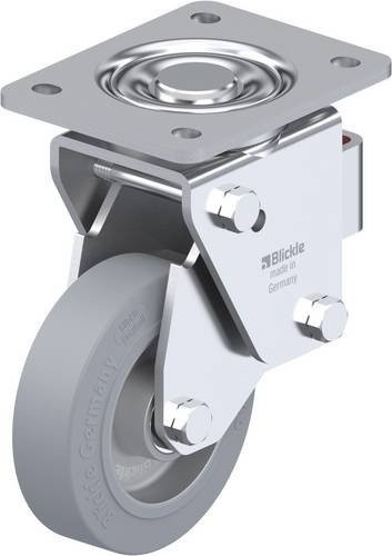 Blickle LHF-ALEV 125K-3-SG Lenkrolle gefedert aus Stahl und Aluminium, Farbe: Silber/Grau, Rad-Durchmesser: 125 mm, Tragfähigkeit: 250 kg - Bild 1
