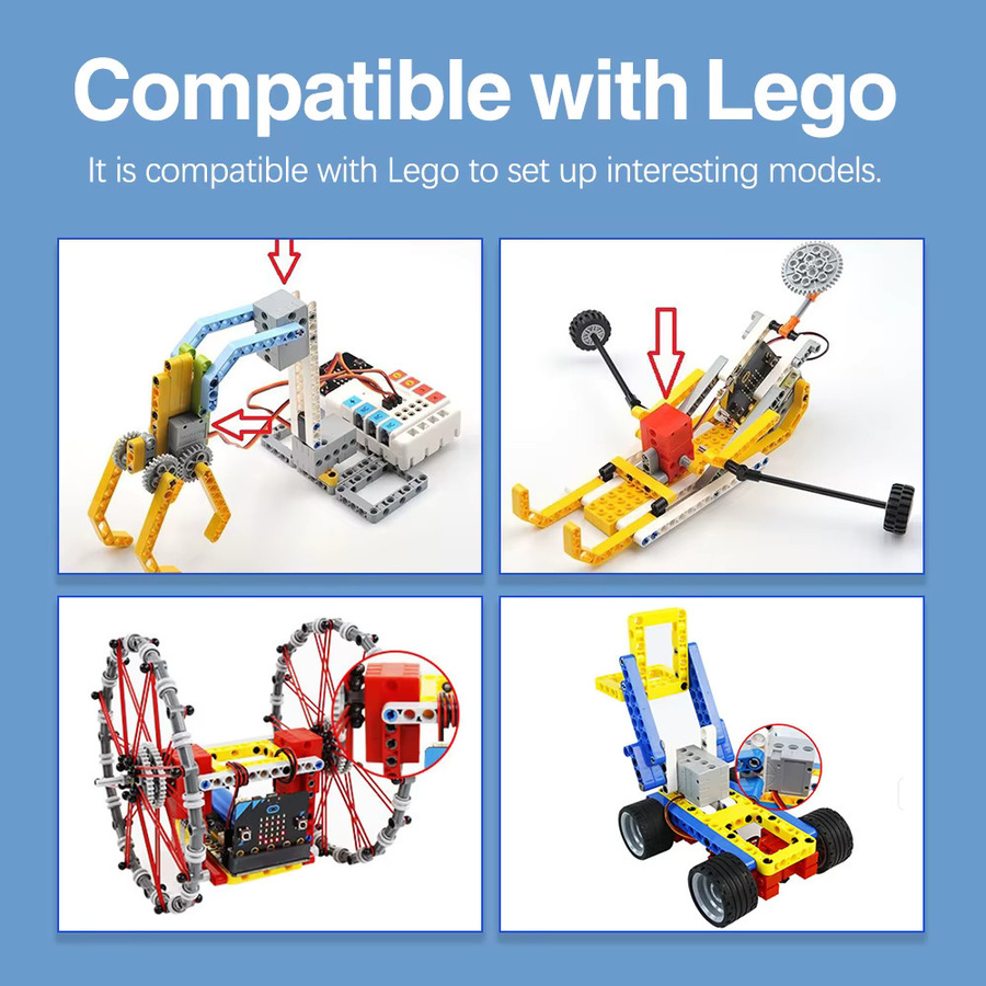 Keyestudio Programmierbarer 2-kg-Gleichstrommotor mit XH2.54-Terminal, kompatibel mit Lego-Bausteinen für Arduino-Steuerung, 360-Grad-Drehzahl - Bild 3