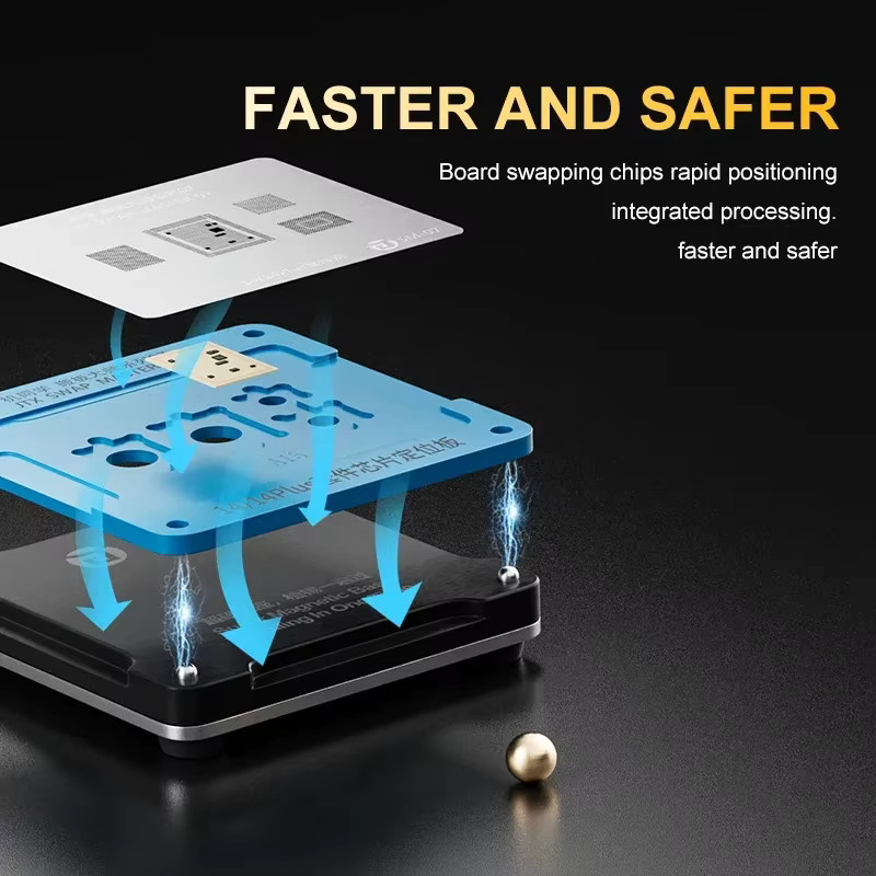 Jitongxue 17 in 1 IP-Swap-Board Chip-Balling-Plattform-Kit für iPhone 8-15-Serie Handy-Reparatur-Tool - Bild 3