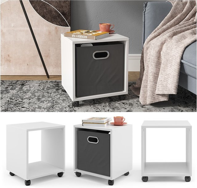 Vicco Rollcontainer mit 1 Fach für dein Home-Office, weiß matt - Bild 1