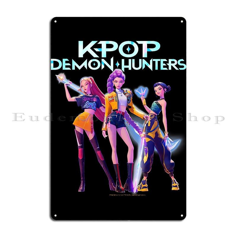 Metallplakette ZX ART Kpop Dämonenjäger Wandbild Blechschild Poster Multicolor B: 40 cm, H: 30 cm - Bild 2