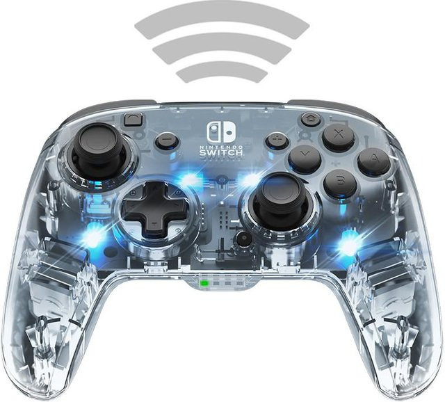 PDP Afterglow Wireless Controller für Nintendo Switch in Transparent mit Bluetooth-Verbindung - Bild 1