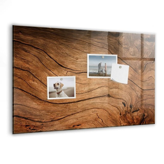 Tulup Magnetische Glassboard Beschreibbare Magnettafel in Weiß und Braun, B/H: 60 x 40 cm - Bild 1