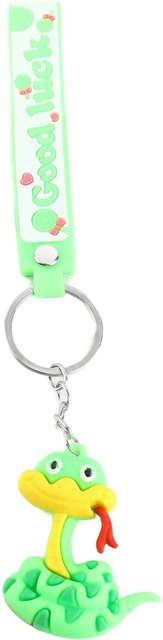 Schlüsselanhänger Schlangenfigur, weiß, Unisex - Bild 1