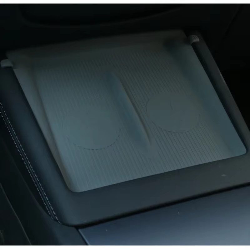 Beworth Silikon Anti-Slip Lade-Pad für Tesla Modell Y Juniper 2025 und Modell 3 Highland 2024 in Schwarz - Bild 2