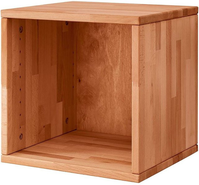 TPT Regalwürfel BuxingHome aus massiver Kernbuche in Natur, B/T/H: 38 x 35 x 38 cm - Bild 1