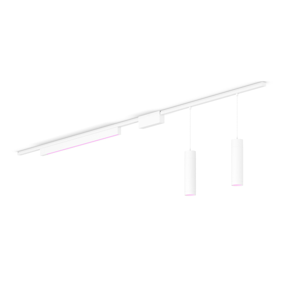 Philips Hue Perifo Basis-Set Gerade Deckenleuchte in Weiß mit 2 Pendelleuchten und 1 Lightbar - Bild 1
