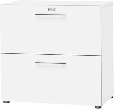 Schäfer Shop Select HR-Schrank Start Off, abschließbarer Holzschrank mit 2 Türen, Farbe: weiß, B/T/H: 80,0 x 42,0 x 78,8 cm - Bild 1