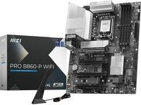 MSI PRO B860-P WIFI Mainboard mit LGA1851, DDR5, Wi-Fi, Bluetooth und Ethernet/LAN in Schwarz und Silber - Bild 1