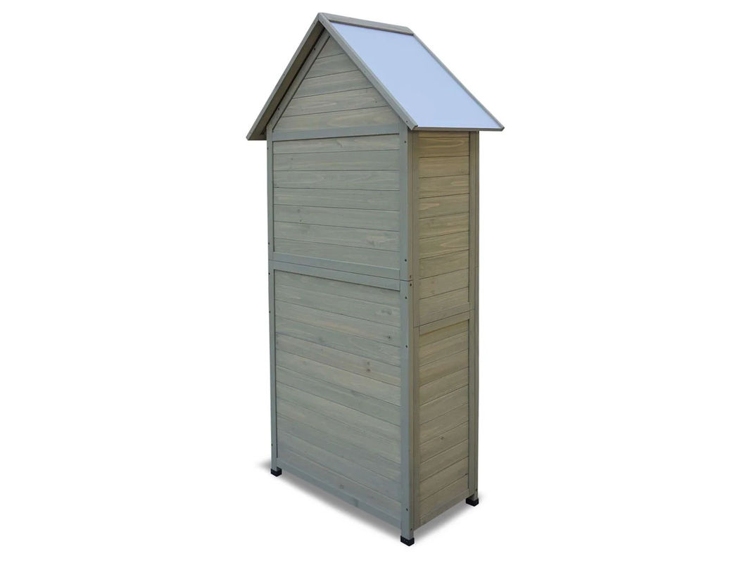 HABAU Gartenschrank Lena in Grau im Landhausstil mit H x B x T: 178 x 83 x 45 cm - Bild 3