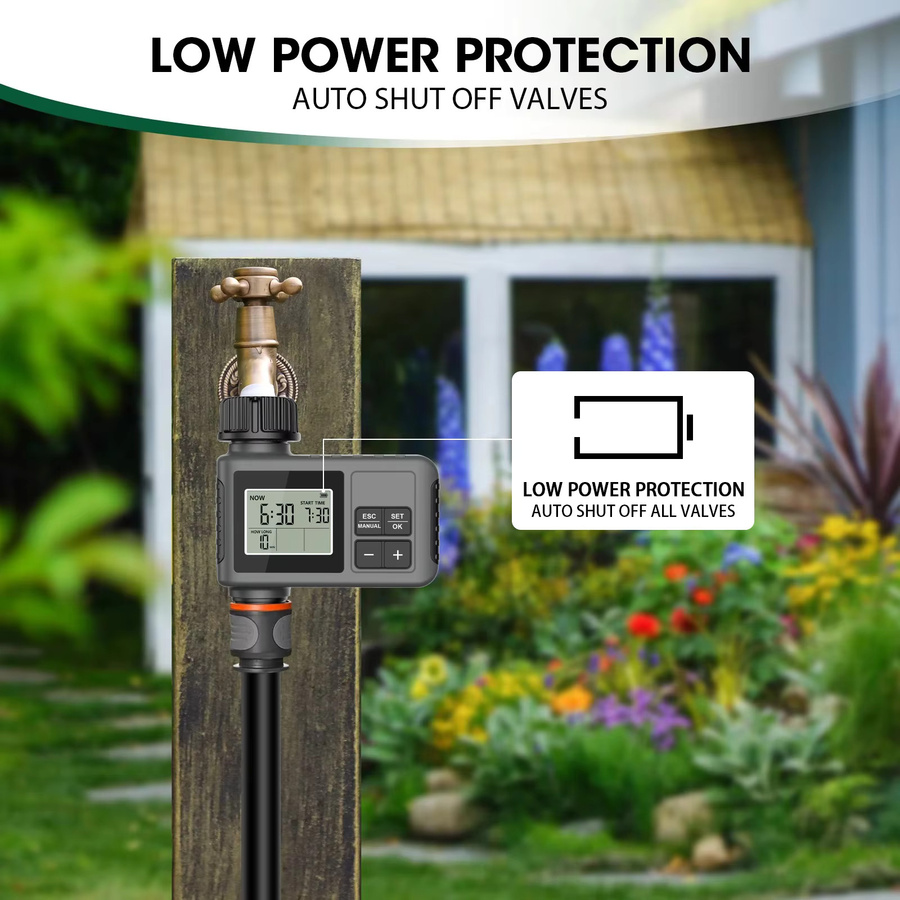 Insoma Automatischer Bewässerungstimer mit LCD-Display und IPX5 Wasserschutz für dein intelligentes Gartenbewässerungssystem - Bild 3