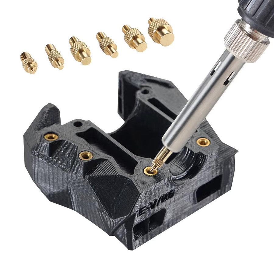 VORTNGLE Heißluft-Lötspitzenadapter Kit für Wärmeeinsatzmuttern M2 M3 M4 M5 M6 M8 in Gold - Bild 2