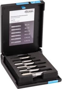 VÖLKEL Gewindeschneidzeugsatz HSS-G in Silber, 6-teilig, M6-M10 und G1/4-G1/8 Zoll - Bild 1