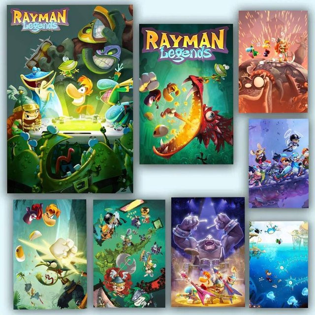 Rayman Legends Poster von Bilibili, selbstklebend und wasserfest, mehrfarbig, rechteckig - Bild 1