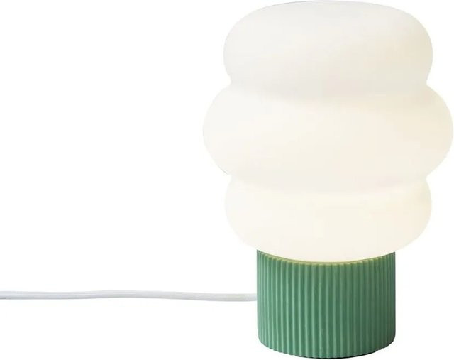 QAZQA Japandi Tischleuchte Kumo in Grün mit Opalglas Kugelform - Bild 1