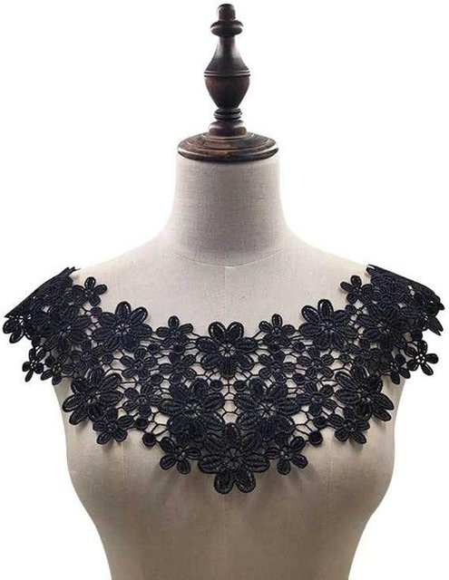 Rd lala Falscher Kragen, Floral Stickerei, Damen, schwarz - Bild 1