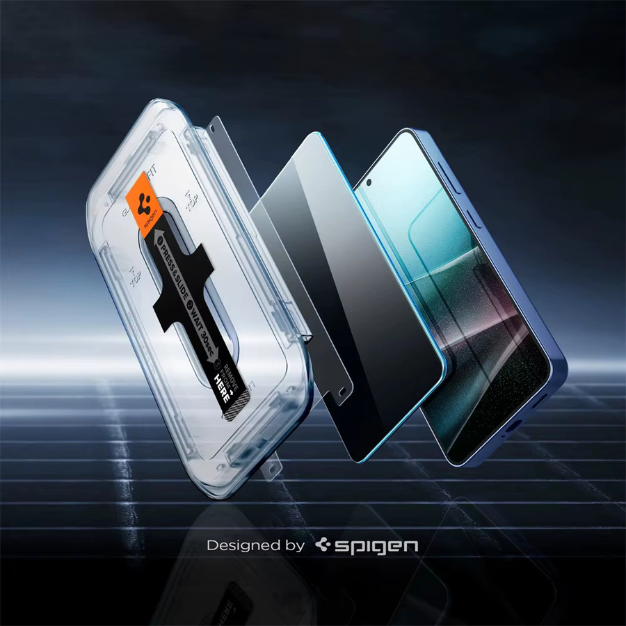 Spigen Glas.tR EZ Fit Sichtschutz-Displayschutzfolie aus gehärtetem Glas für Samsung Galaxy S26 Ultra, S25 und S24, 2 Stück, transparent - Bild 3