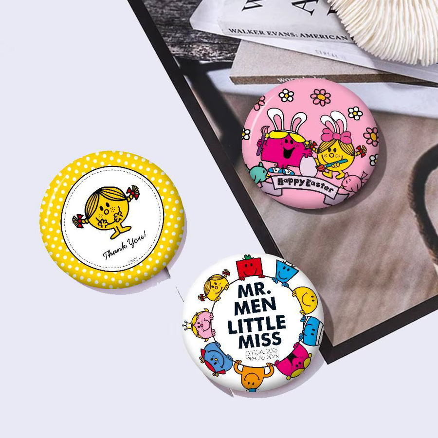 Anstecknadel Mr. Men And L-Little M-Miss, Metall, Bunt, Unisex - Bild 3