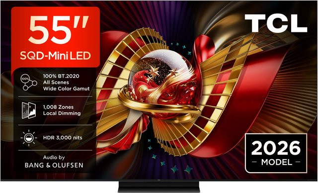 TCL 55C89L SQD-Mini LED TV 4K UHD Schwarz - Bild 1