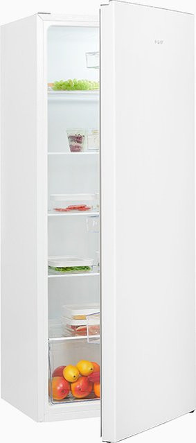 Exquisit KS320-V-010E Vollraumkühlschrank in Weiss mit LED-Innenbeleuchtung und Flaschenregal, B/T/H: 55 x 55 x 143,4 cm - Bild 1