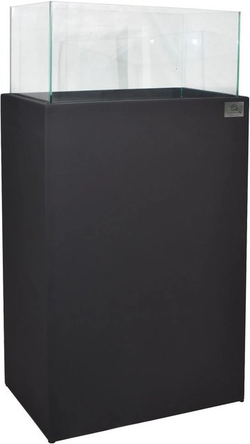 LAMORENDA Windlicht aus Fiberglas in Schwarz für Innen- und Außenbereich, B/T/H: 52 x 25 x 100 cm - Bild 1