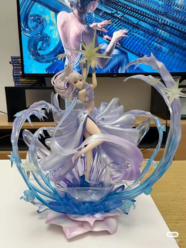 Bandai Re:Zero Start in einer anderen Welt Emilia Kristall Kleid Ver. 1/7 PVC Actionfigur in Blau - Bild 2