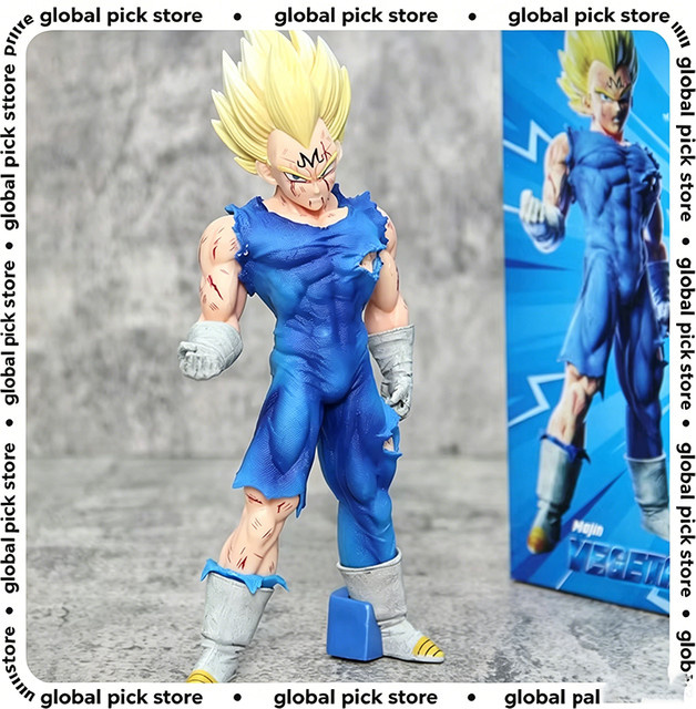Bandai Dragon Ball Super Majin Vegeta Figur, mit 4 Köpfen, LED-Beleuchtung - Bild 1