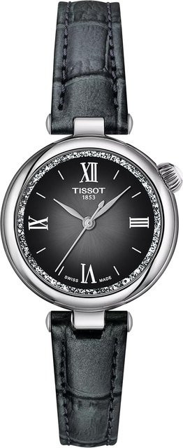 Tissot Damenuhr Desir, Quarz, Edelstahl, 28 mm, Leder, Schwarz, 5 ATM - Bild 1