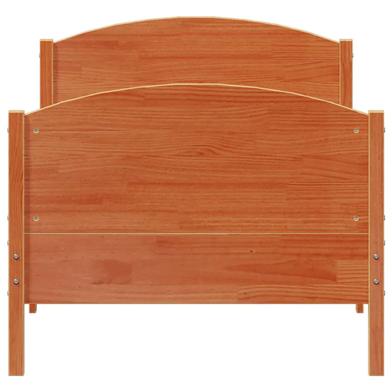 Vidaxl Massivholzbett aus Kiefer in Braun im Landhausstil, B/T/H: 75 x 190 cm - Bild 2