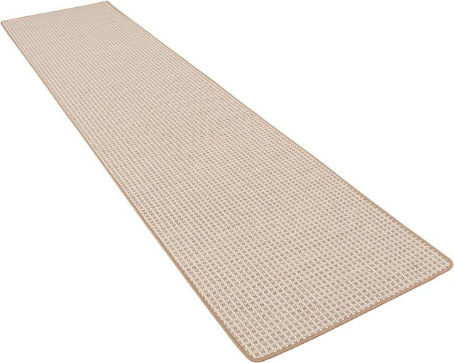 Snapstyle Teppich Läufer Oslo In & Outdoor Flachgewebe Beige Creme Karo B: 80 cm, L: 160 cm - Bild 1