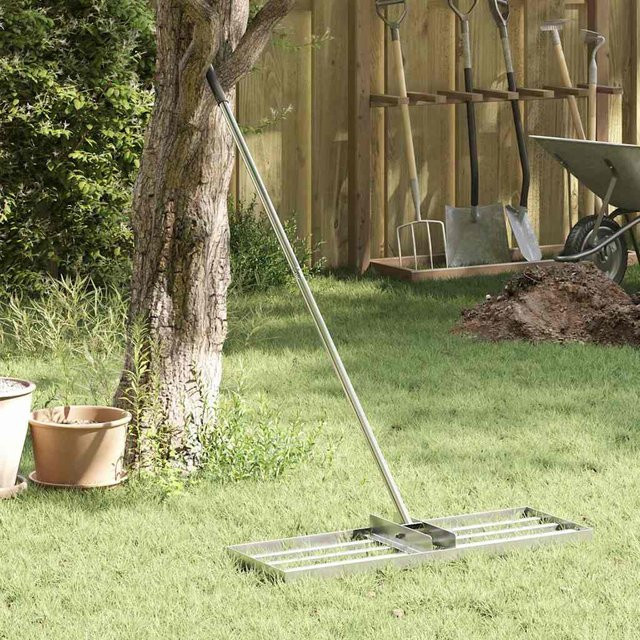 Gartenabziehrechen Yiwydaa aus Edelstahl in Silber B/H/T: 75 x 25 x 6 cm - Bild 1