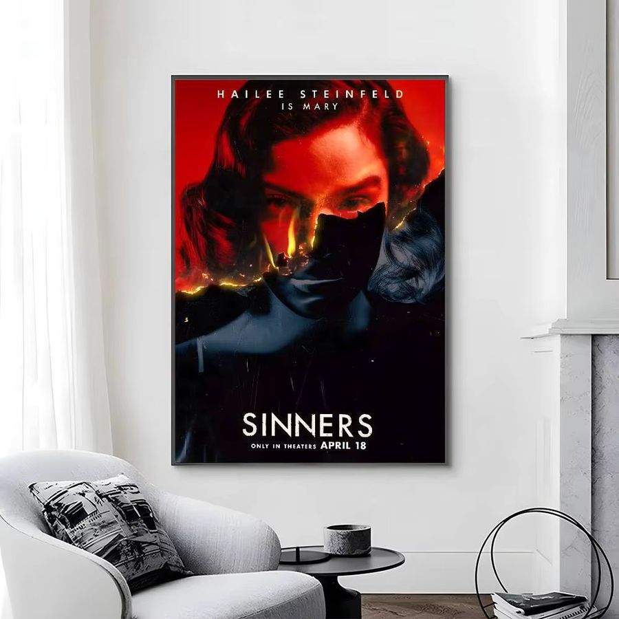 S-Sinners Leinwandgemälde mit Vampirmotiv in Multicolor, Wanddekoration für Wohnzimmer und Schlafzimmer - Bild 6